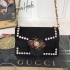 Gucci Broadway Small Velvet Bee Shoulder Bag